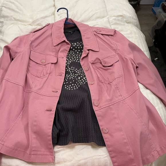 Torrid Pink Utility Jacket for Women - Picture 3 of 3